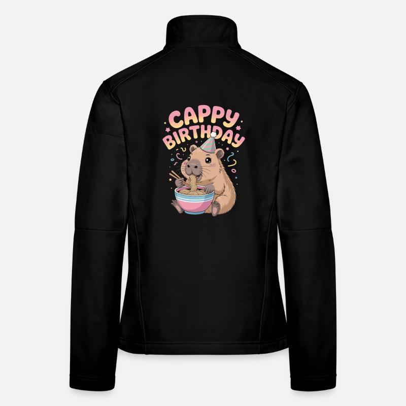 Anniversaire de Cappy Ramen Capybara ANNIVERSAIRE DE CAPPY Veste en tissu softshell Femme