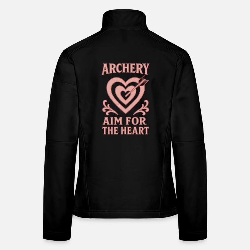 Archery Aim For The Heart Archer Bow Women's Softshell Jacket