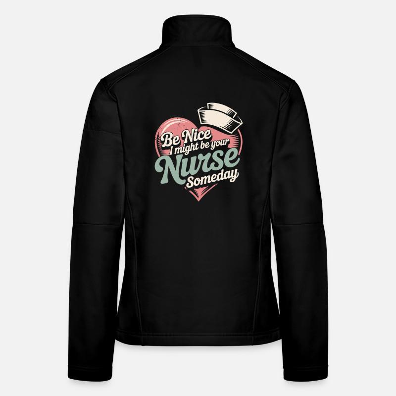 Krankenschwester Herz Pflegekraft Krankenpfleger - Frauen Softshelljacke - Schwarz