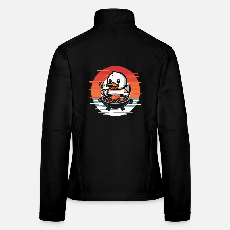 Barbecue Duck Rubber Duck Rubber Duck Barbeque Grill Women's Softshell Jacket