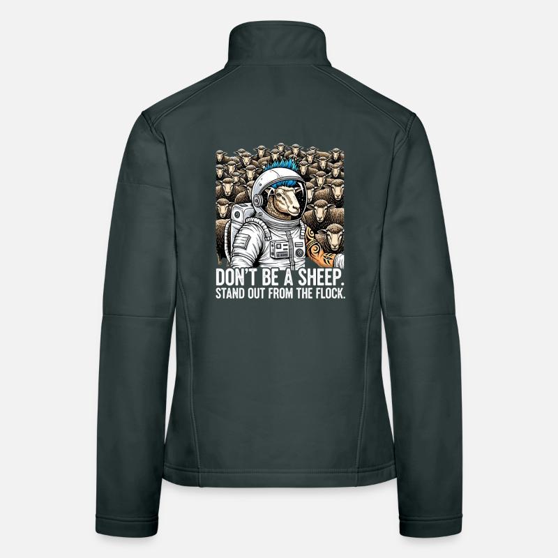 Don't Be a Sheep - Astronaut Schaf Punk Frauen Softshelljacke