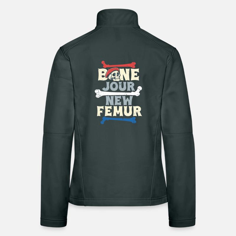 Beinbruch Gebrochener Oberschenkel Bone Jour Frauen Softshelljacke
