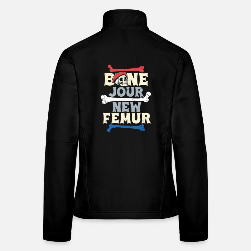 Beinbruch Gebrochener Oberschenkel Bone Jour Frauen Softshelljacke