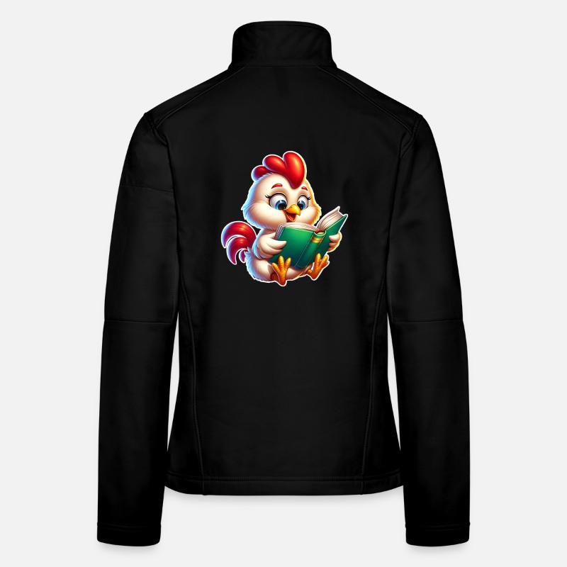 Lecture de livre sur le poulet Veste en tissu softshell Femme