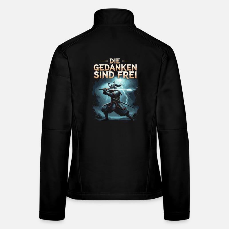 Thoughts Are Free Samurai Warrior Saying Women's Softshell Jacket