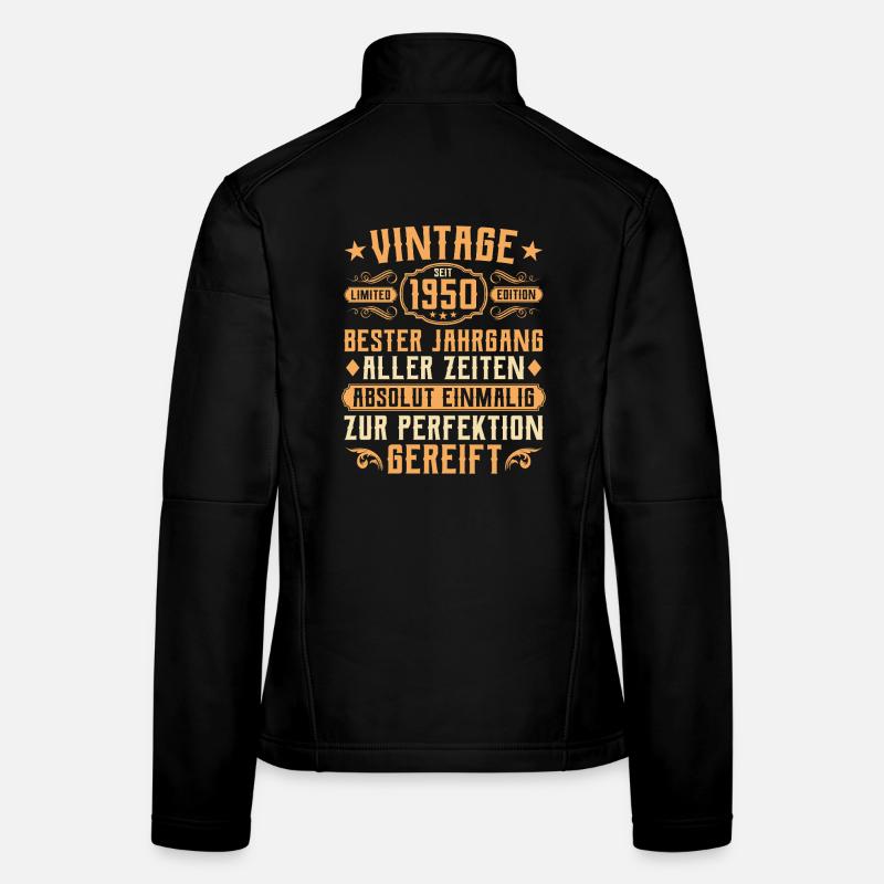Millésime 1950 année de naissance - 75e anniversaire Veste en tissu softshell Femme