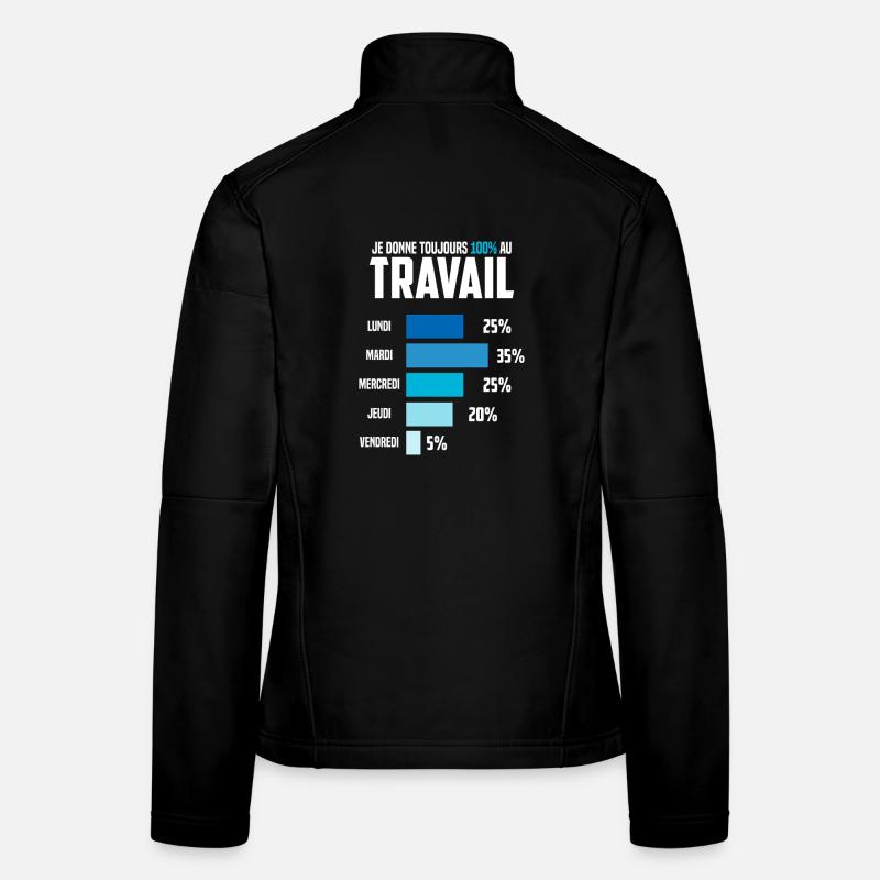 I Always Give 100% to Work Humor Office Women's Softshell Jacket