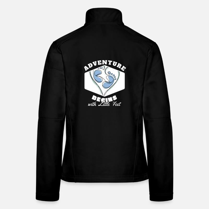 Das Abenteuer beginnt mit dem Geburtsgeschenk der kleinen Füße Frauen Softshelljacke