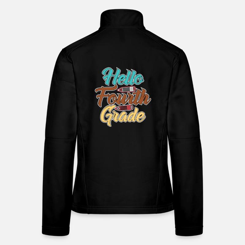 Bonjour la conception de la célébration de l’école de quatrième année Veste en tissu softshell Femme
