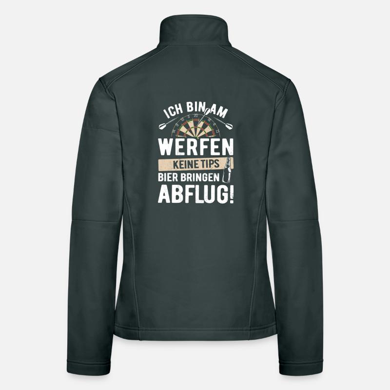 Fléchettes - Je lance, pas de pourboire, apporte de la bière Veste en tissu softshell Femme