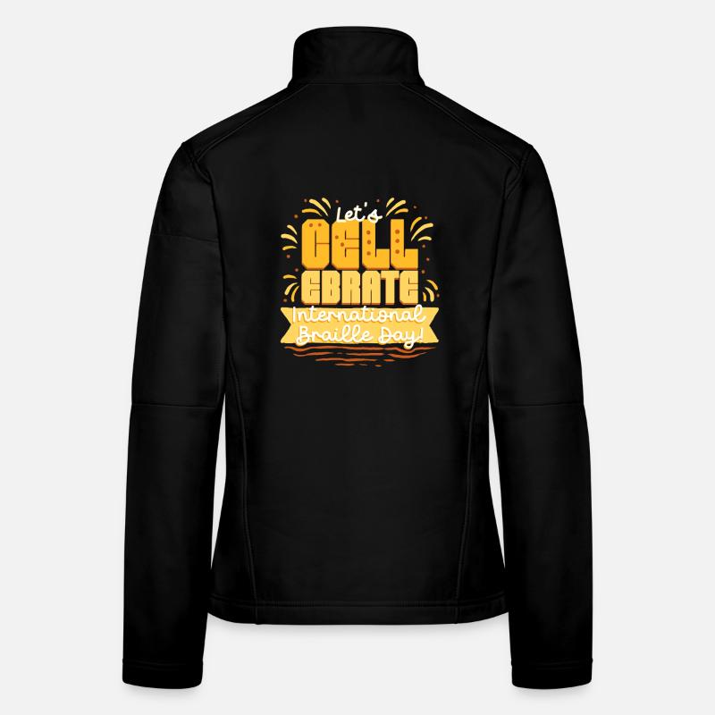 Braille Lehrer Blindenschrift Lets Cell-Ebrate Frauen Softshelljacke