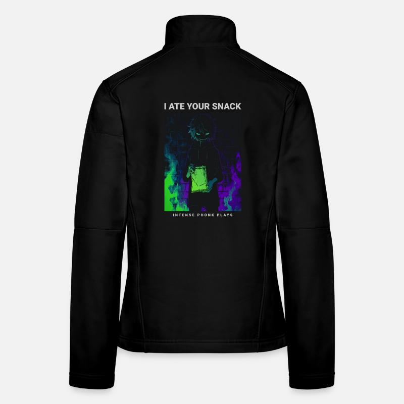 I Ate Your Snack Creepy Anime Phonk Design Frauen Softshelljacke