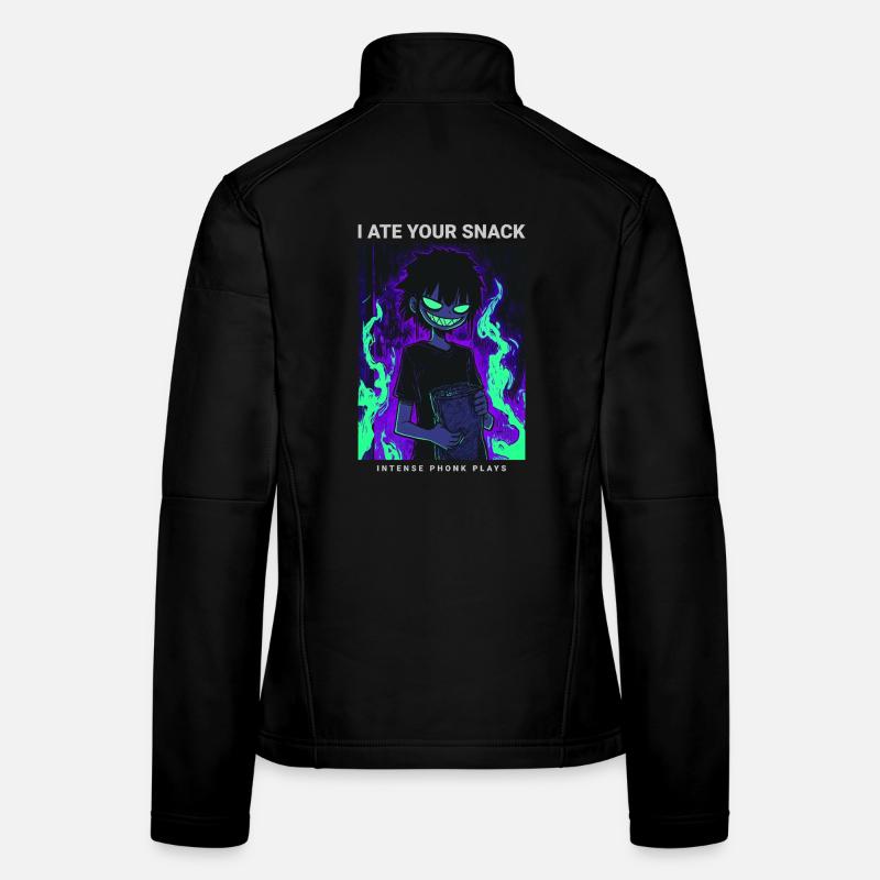 Dark Phonk Anime Creepy I Ate Your Snack Frauen Softshelljacke