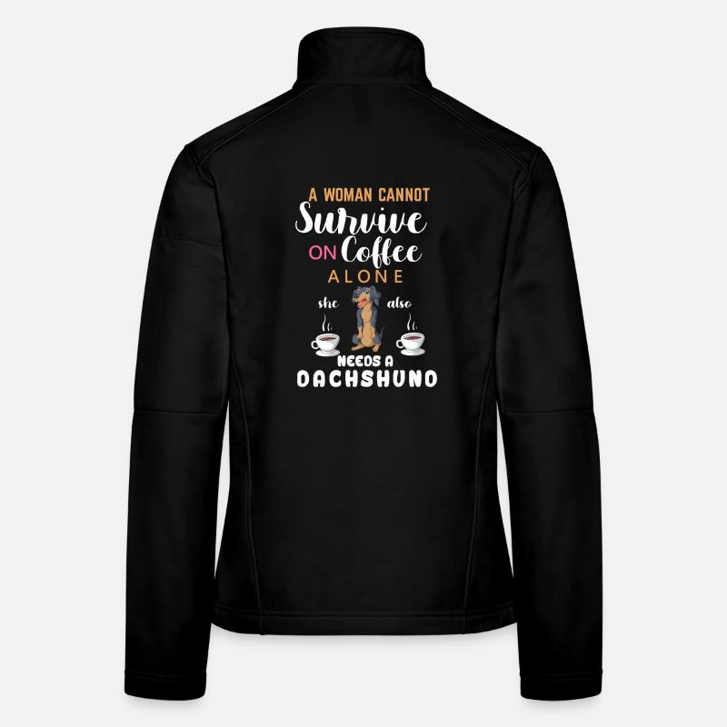 Frau braucht Lektüre Dackel Frauen Softshelljacke