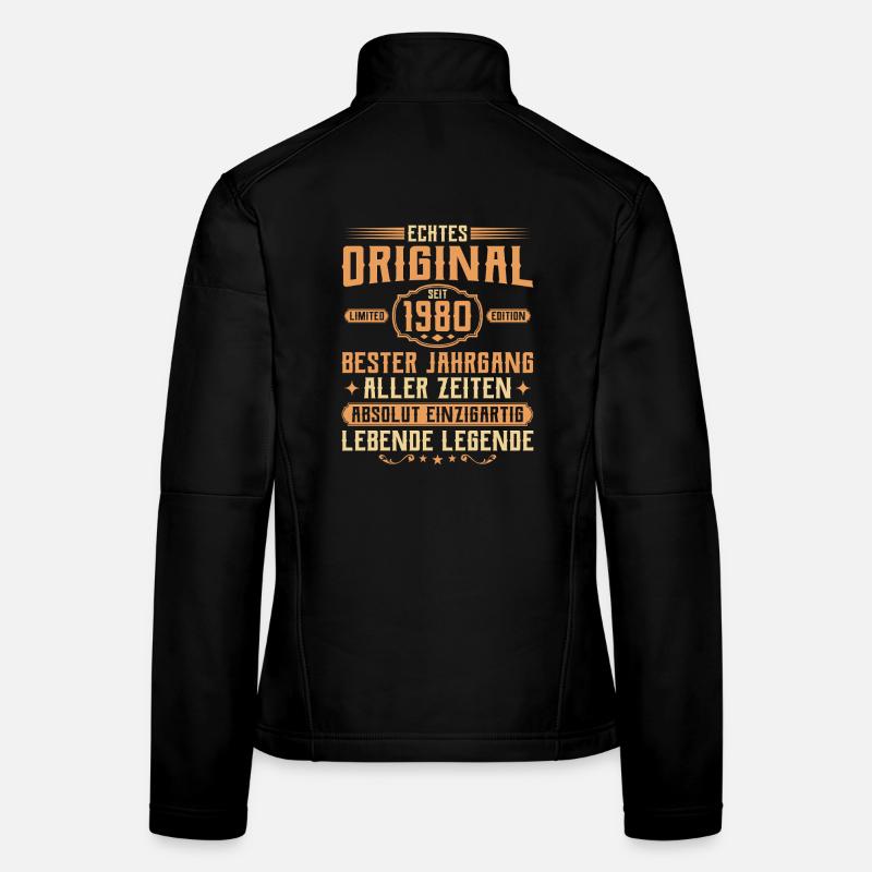 Echtes Original seit 1980 - 45. Geburtstag - Frauen Softshelljacke - Schwarz