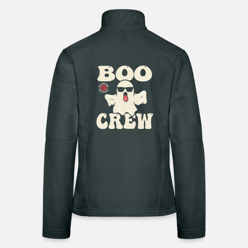 Creative Ghost Hoodie Design Women's Softshell Jacket