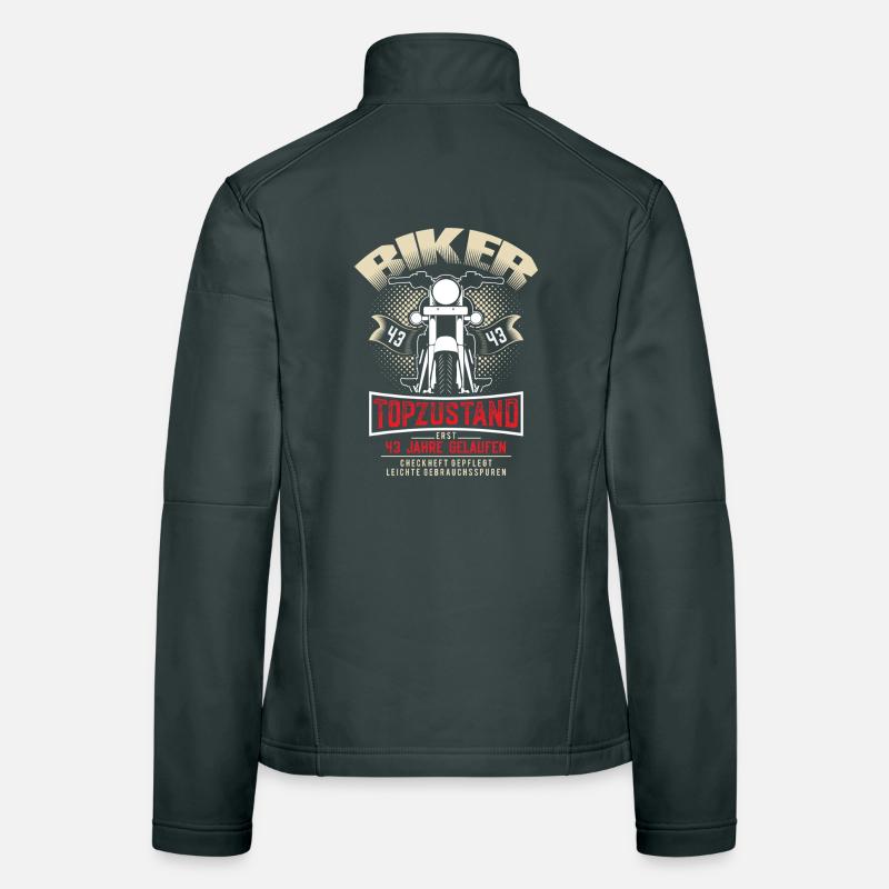 43rd Birthday Motorcyclist Motorcycle Women's Softshell Jacket