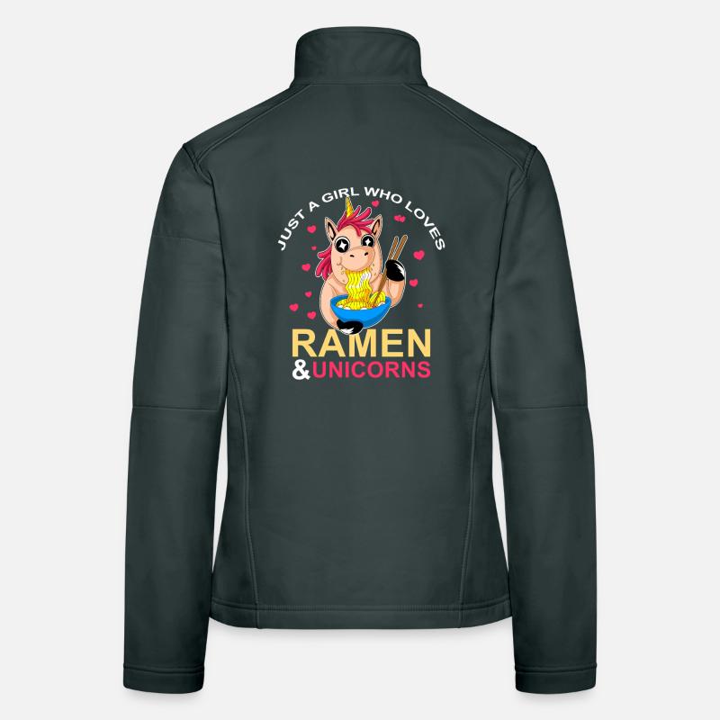 Ramen und Einhörner Mädchen lieben Frauen Softshelljacke