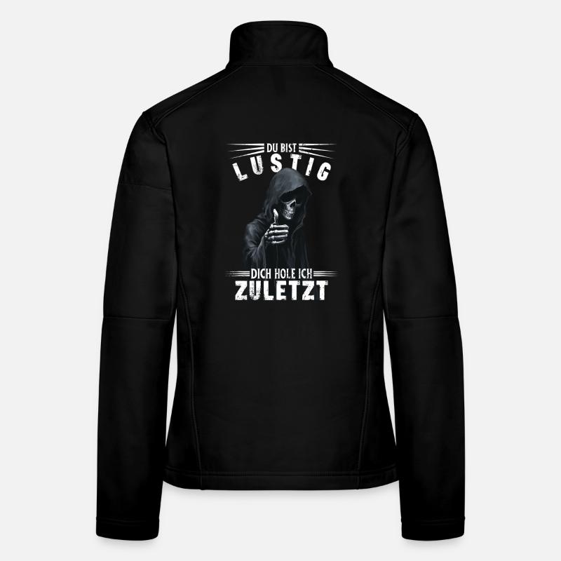 Grim Reaper disant que tu es drôle Motif de crâne Veste en tissu softshell Femme