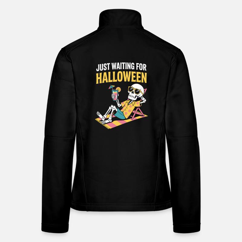 Summer Halloween Waiting For Halloween Skeleton Women's Softshell Jacket