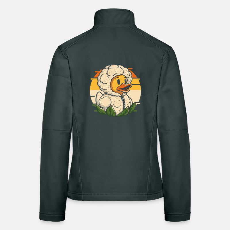 Cuddly duck head with cauliflower Women's Softshell Jacket