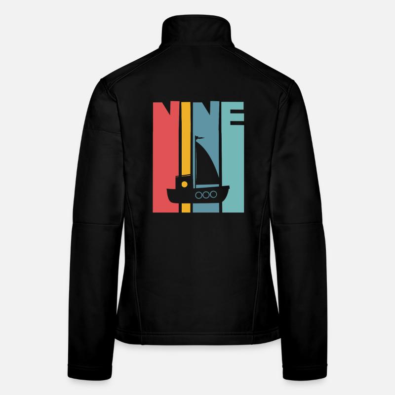 9. Geburtstag Segelschiff - Frauen Softshelljacke - Schwarz