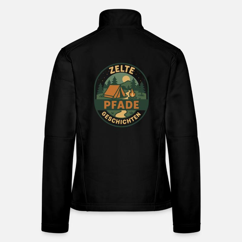 Tents Paths Stories Camping Design Women's Softshell Jacket