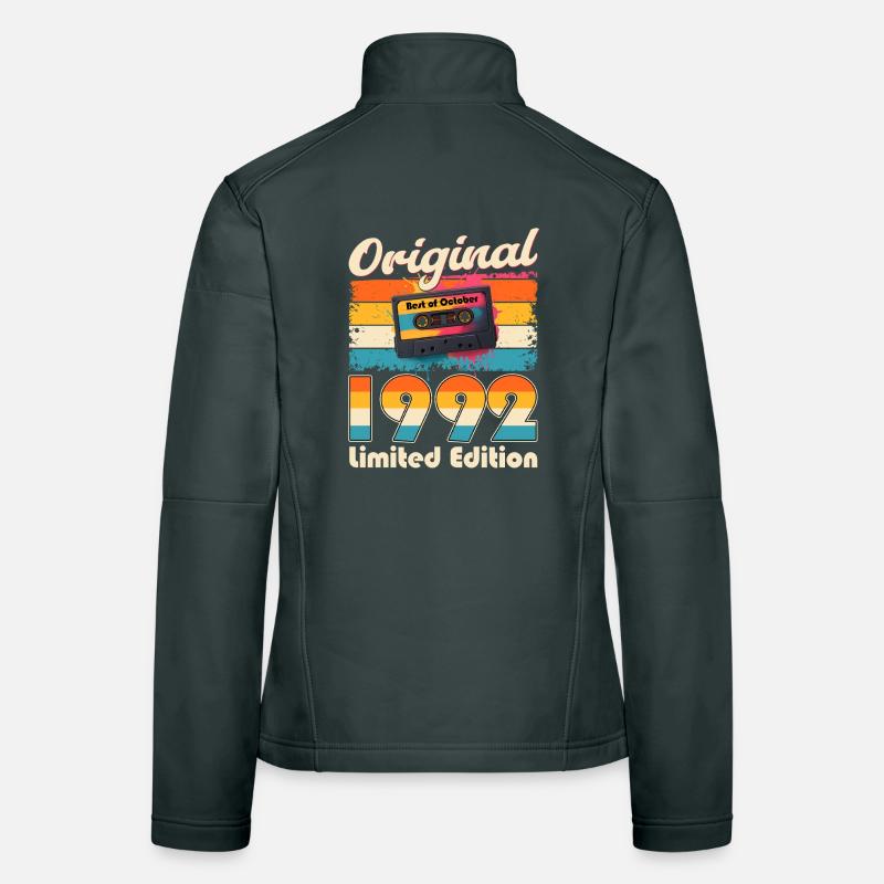 33rd Birthday Cassette October Year 1992 Women's Softshell Jacket