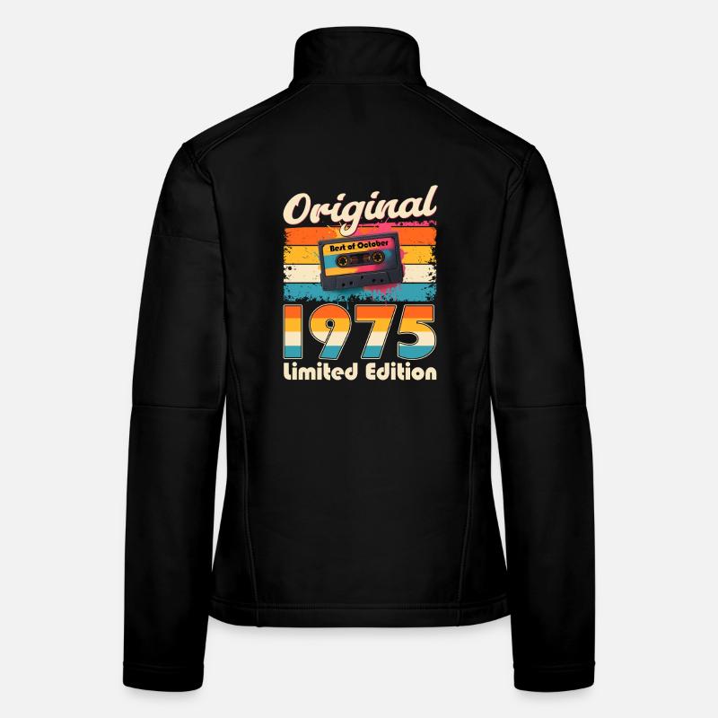 50th Birthday Cassette October Year 1975 Women's Softshell Jacket