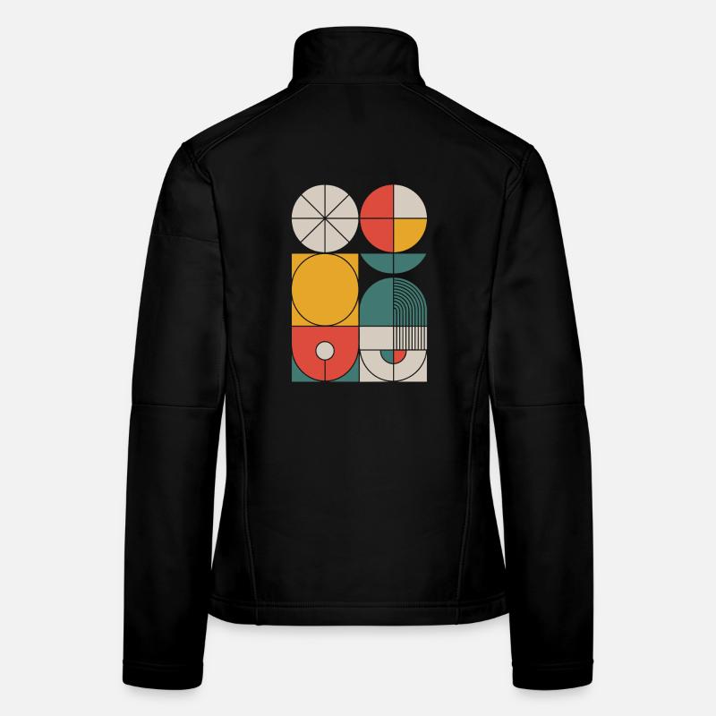 Bauhaus Geometric Shapes Composition Women's Softshell Jacket