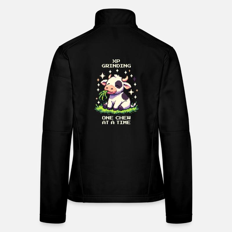 XP agricole – Morsure par bouchée | Humour de vache Veste en tissu softshell Femme