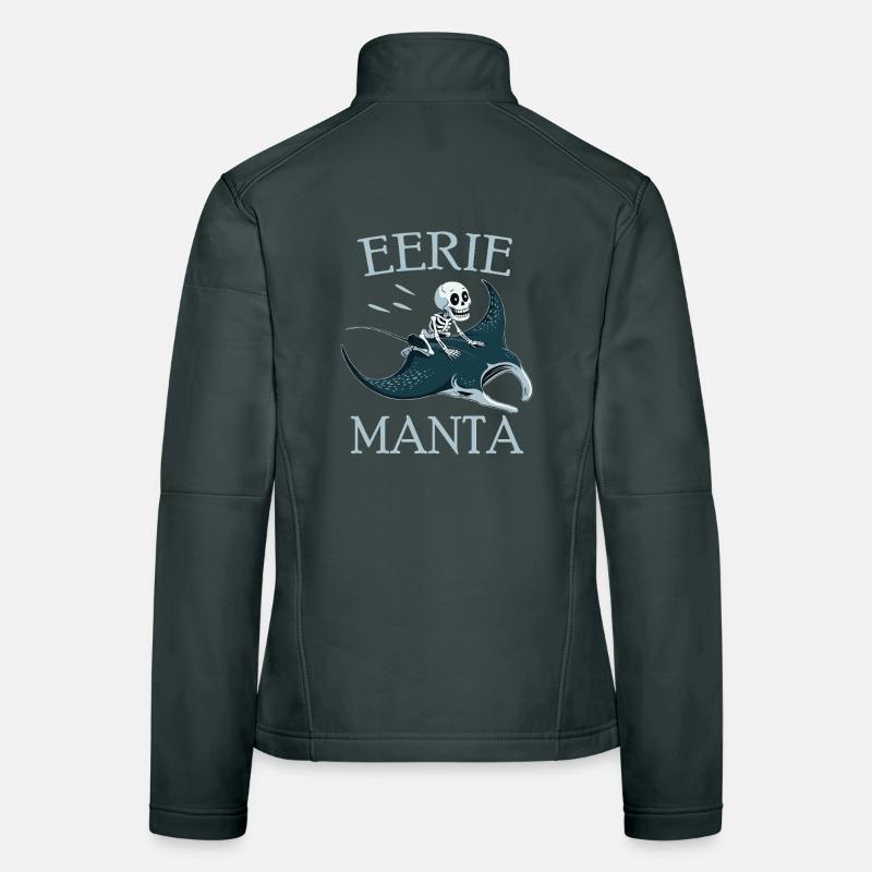 Skeleton on manta ray Women's Softshell Jacket