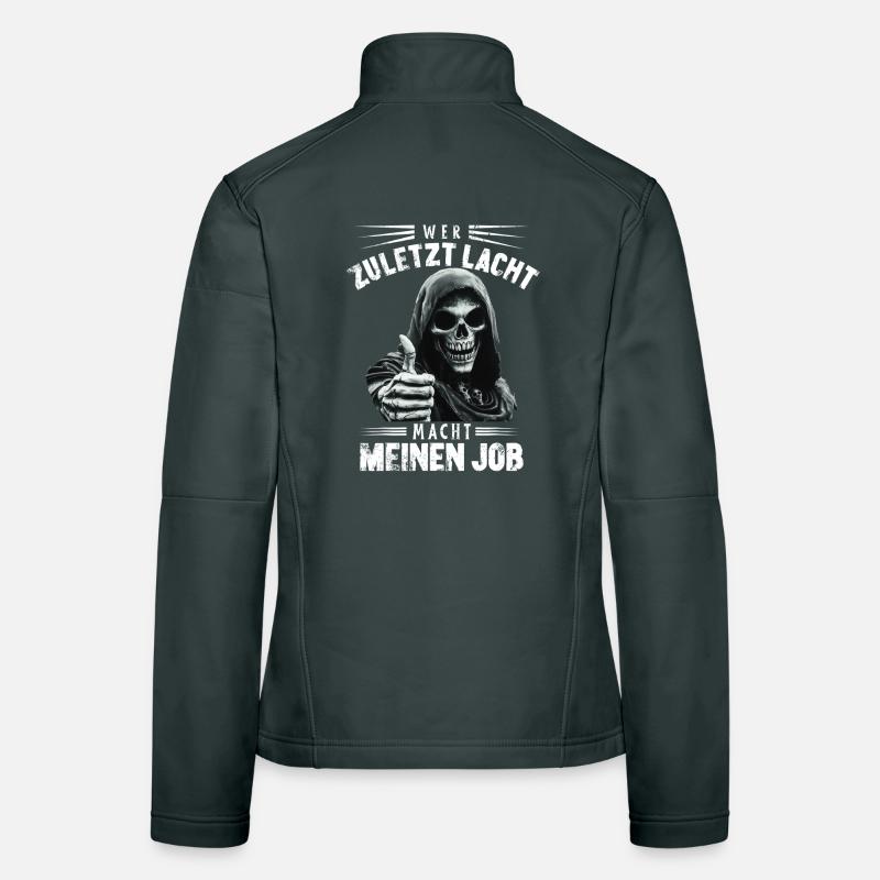 Who Laughs Last Grim Reaper Death Halloween Gift Women's Softshell Jacket