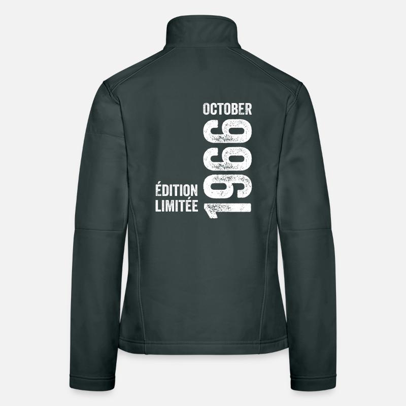Légendes Octobre 1966 Millésime Octobre 1966 Rétro Veste en tissu softshell Femme