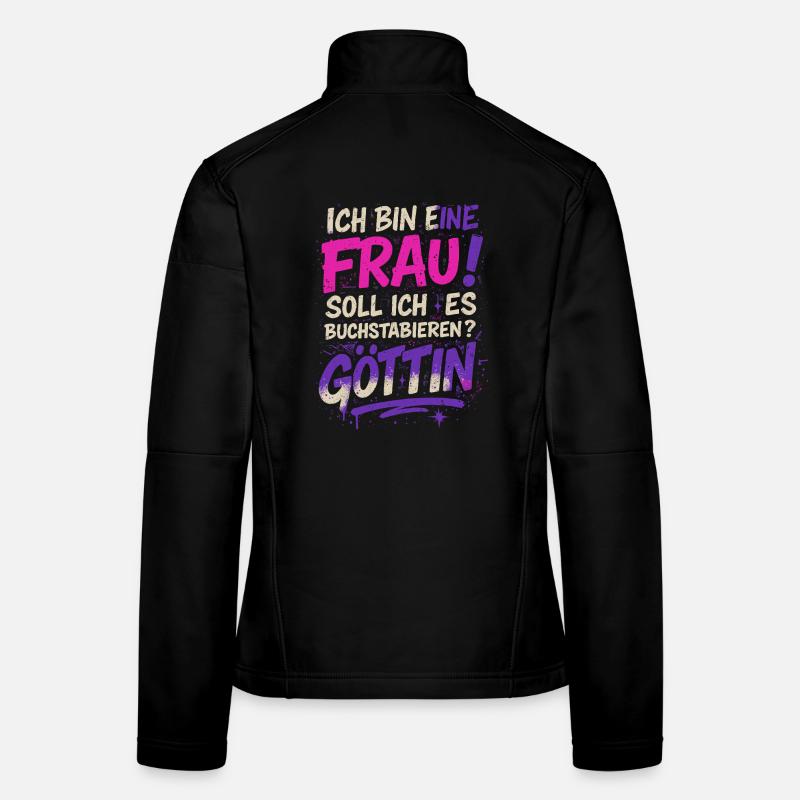 Frauenpower Spruch mit Graffiti-Design Frauen Softshelljacke