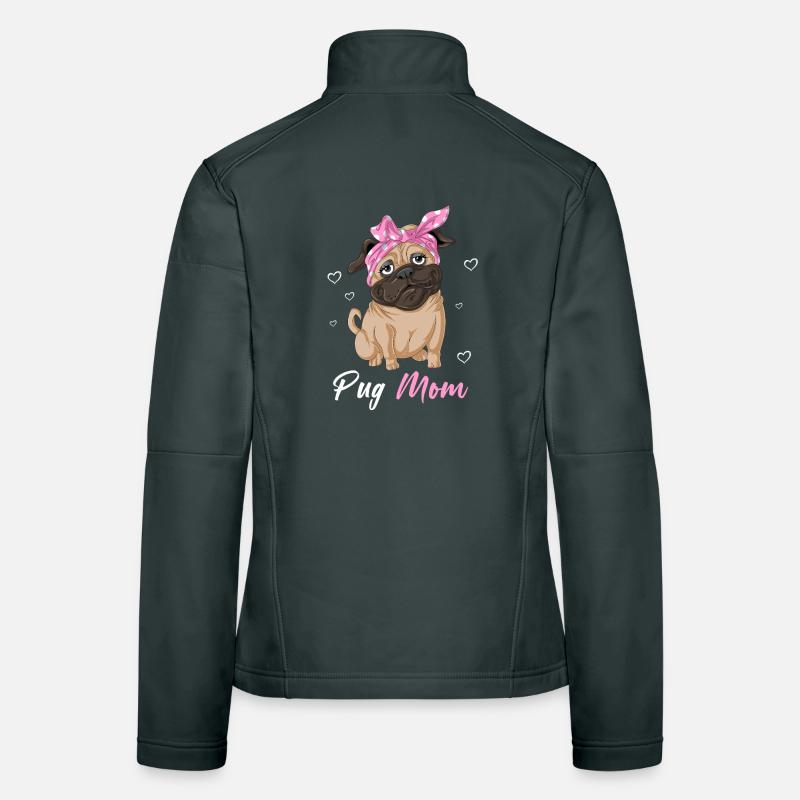 Pug Mom Mothers Day Tee Women's Softshell Jacket