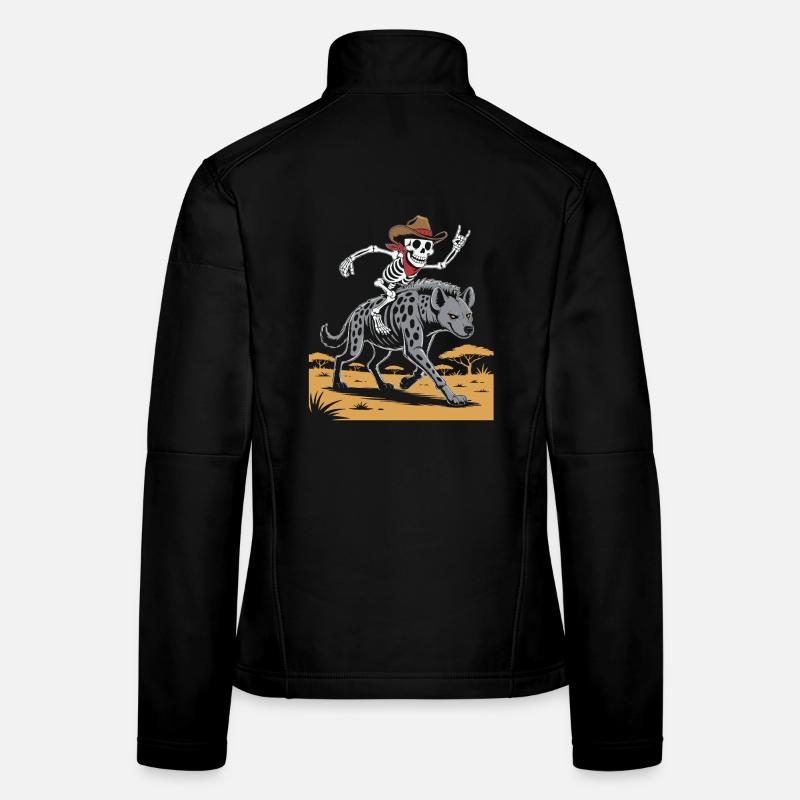 Skelett auf Hyäne im Wildwest-Stil Frauen Softshelljacke