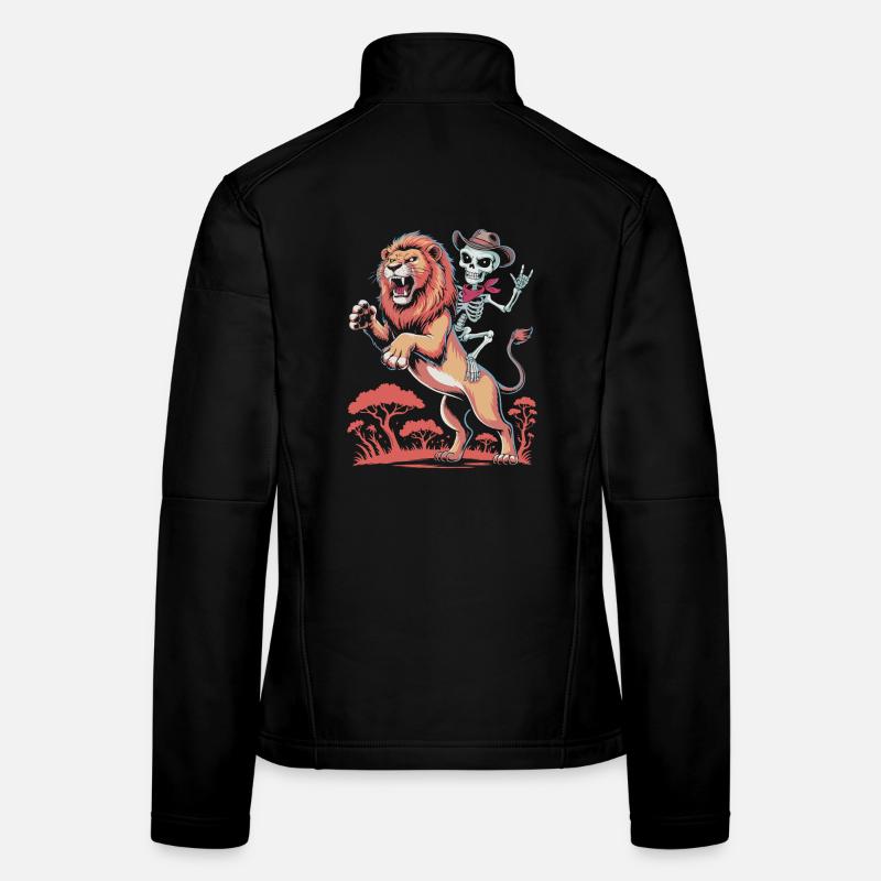 Lion Knight with Skull and Saddle Women's Softshell Jacket