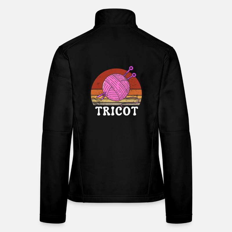 RETRO VINTAGE STRICKEN Frauen Softshelljacke