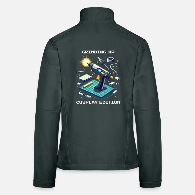 Grinding XP – Cosplay Edition | Crafting, Con Women's Softshell Jacket