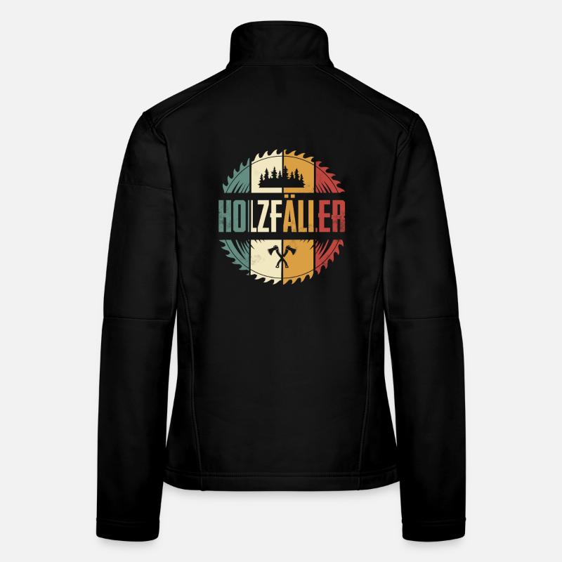 Holzfäller - Frauen Softshelljacke - Schwarz