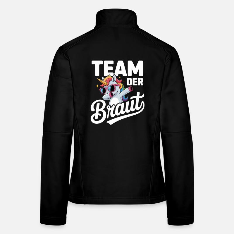 Team der Braur Einhorn Design mit Sonnenbrille Frauen Softshelljacke
