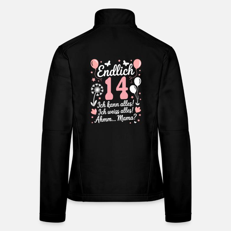 Finally 14th Birthday 14 Years Gift Saying Women's Softshell Jacket