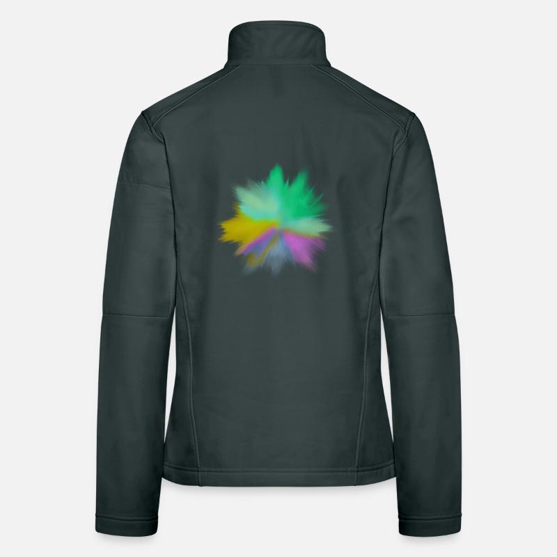 Aquarellfarben Explosion Frauen Softshelljacke