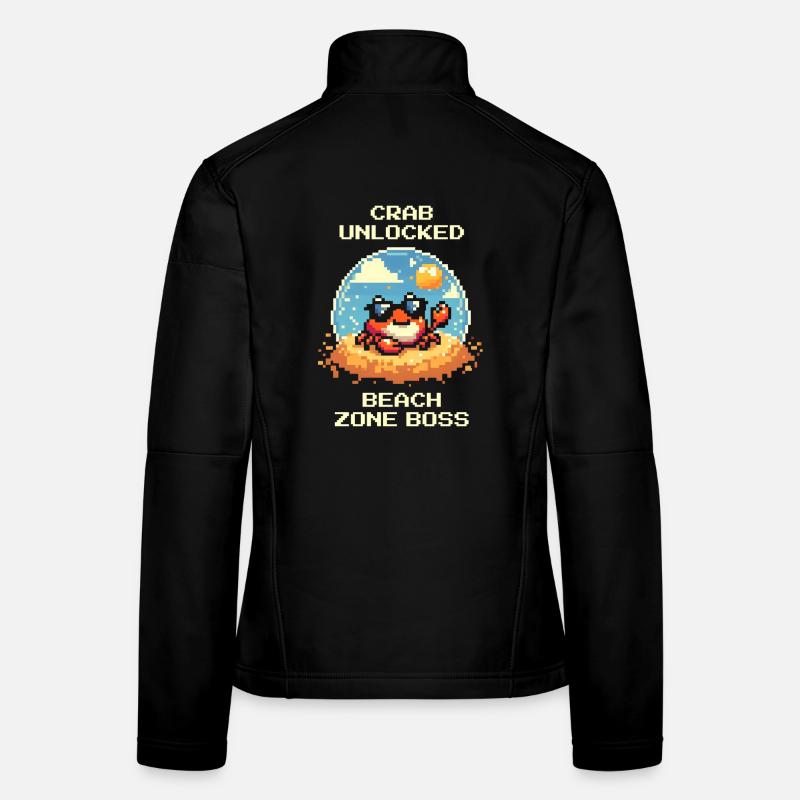 Krabbe freigeschaltet: Strandboss | Strand Krebs Frauen Softshelljacke
