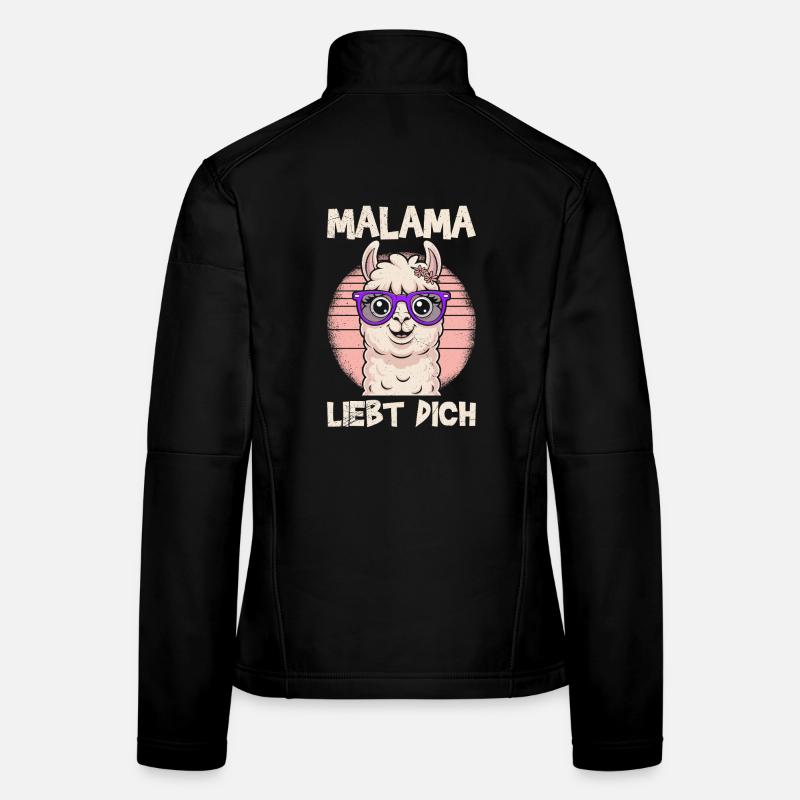 Bald Mama MALAMA LIEBT DICH Lustiges Frauen Softshelljacke