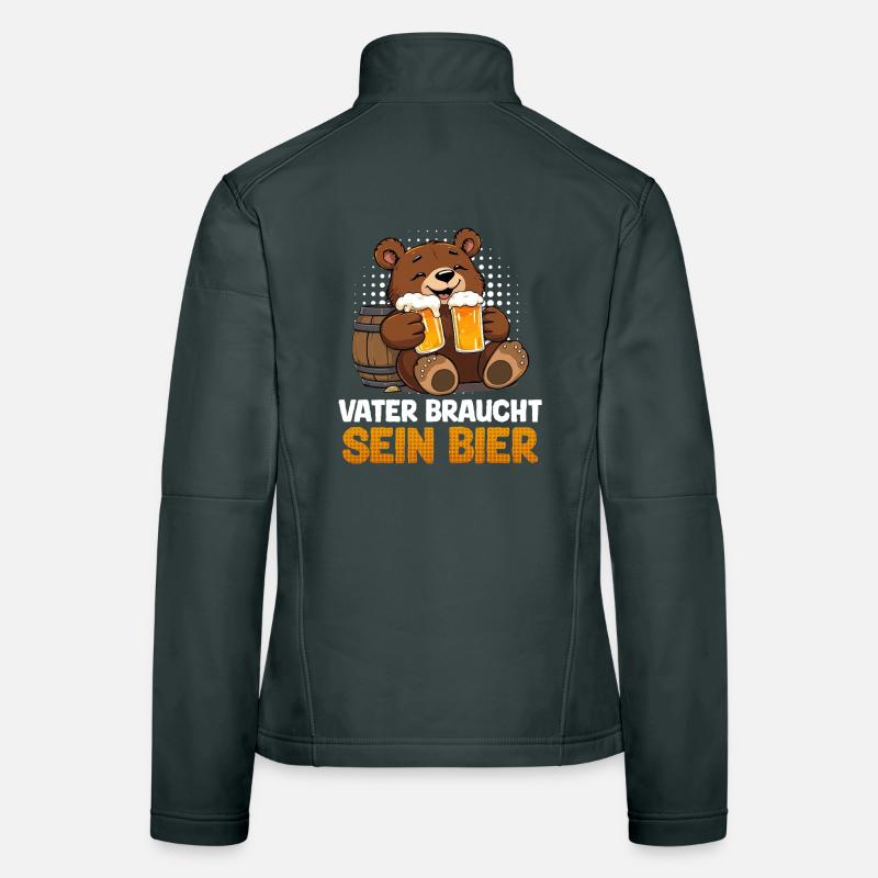 Werdender VATER BRAUCHT SEIN BIER Lustiges Frauen Softshelljacke