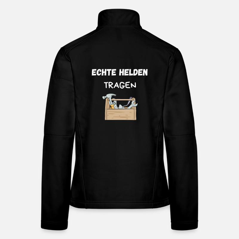 Handwerker Shirt – Echte Helden tragen Werkzeug - Frauen Softshelljacke - Schwarz