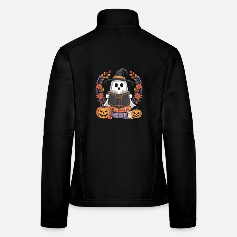 Witch Pumpkin Ghost Reader Design Women's Softshell Jacket