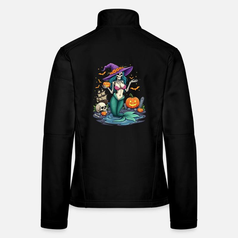 Hexenmermaid mit Halloween-Elementen Frauen Softshelljacke